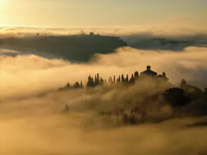 Umbria Prints: Church of San Lorenzo in Vineis at Sunrise, Orvieto, Umbria, Italy, Europe