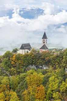 Non Valley Prints: Church San Martino in autumn Europe