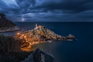 Typical House Prints: Church of San Pietro, municipality of Portovenere, La Spezia province, Liguria, Italy