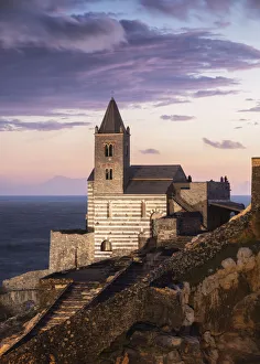Reiseorte Prints: Church of San Pietro, Portovenere, La Spezia province, Liguria, Italy