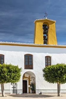 Bell Tower Prints: Church, Santa Gertrudis de Fruitera, Ibiza, Balearic Islands, Spain