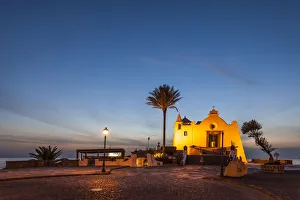 Forio Prints: Church of Santa Maria del Soccorso in Forio at the evening, Ischia island, Gulf of Naples
