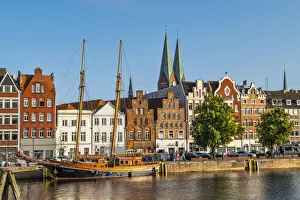Lubeck Prints: Church of Santa Maria. Lubeck, Land Schleswig-Holstein, Germany