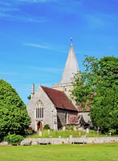 Andrew Prints: Church of St. Andrew, Alfriston, Wealden District, East Sussex, England, United Kingdom