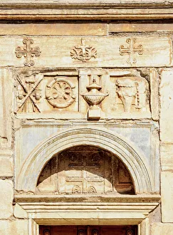 Monastiraki Prints: Church of St. Eleutherios, detailed view, Mitropoleos Square, Athens, Attica, Greece
