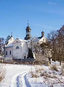 Lublin Voivodeship Prints: Church of St. James the Apostle, winter, Glusk, Lublin Voivodeship, Poland
