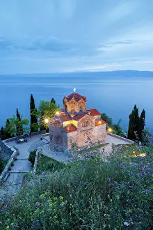 Orthodox Church Prints: Church of St John at Kaneo, Lake Ohrid, Ohrid, North Macedonia