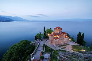 Orthodox Church Prints: Church of St John at Kaneo, Lake Ohrid, Ohrid, North Macedonia