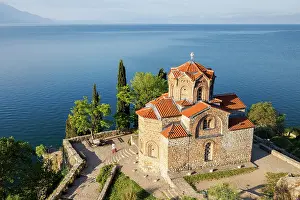 Orthodox Church Prints: Church of St John at Kaneo, Lake Ohrid, Ohrid, North Macedonia