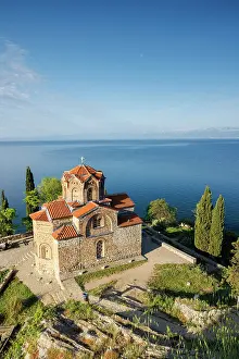 Orthodox Church Prints: Church of St John at Kaneo, Lake Ohrid, Ohrid, North Macedonia