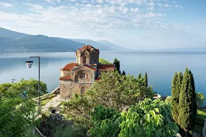 Orthodox Church Prints: Church of St John at Kaneo, Lake Ohrid, Ohrid, North Macedonia