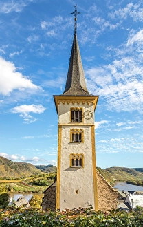 Bremm Prints: Church of St. Laurentius in Bremm, Mosel, Rhineland-Palatinate, Germany