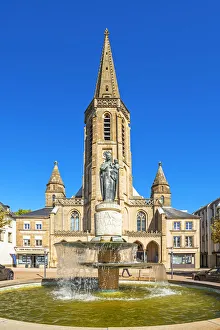 Marktplatz Prints: Church St. Ludwig at the Great Market Place, Saarlouis, Saarland, Germany