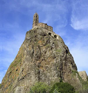 Clifftop Prints: Church of St. Michel d Aiguilhe, Le Puy-en-Velay, Auvergne, France