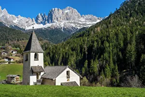 Tiers Prints: Church of St. Zyprian (San Cipriano), Tiers-Tires, Trentino-Alto Adige/Sudtirol, Italy