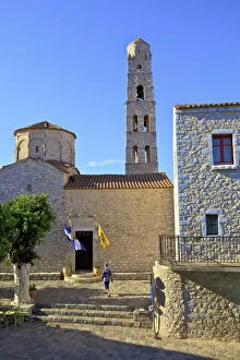 Belfry Collection: Church of Taxiarhes, Areopoli, Mani Peninsula, The Peloponnese, Greece, Southern Europe