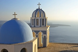 Church in Thira, Santorini, Kyclades, South Aegean, Greece, Europe