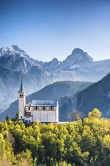 Images Dated 27th October 2014: Church in Valle di Cadore, Dolomites, South Tyrol, Italy