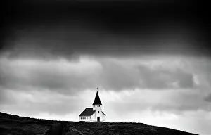Isolated Prints: Church at Vik y Myrdal, South Iceland