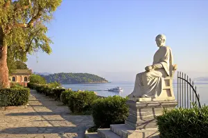 The Church Of Virgin Mary Mandrakina and Statue of Frederick North, 5th Earl of Guilford