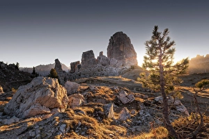 Cinque Torri in the Dolomites, Province of Belluno, Veneto, Italy
