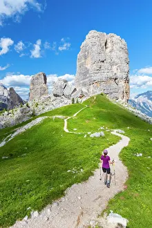 Violet Prints: Cinque Torri peak in summer. Cortina d'Ampezzo