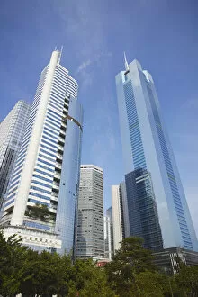 Images Dated 30th January 2012: CITIC Plaza and skyscrapers, Tianhe, Guangzhou, Guangdong Province, China