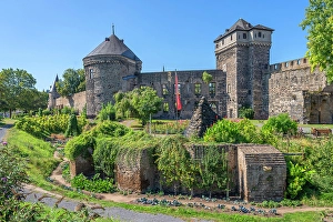 City Wall Prints: City castle with city wall, Andernach, Eifel, Rhine valley, Rhineland-Palatinate, Germany