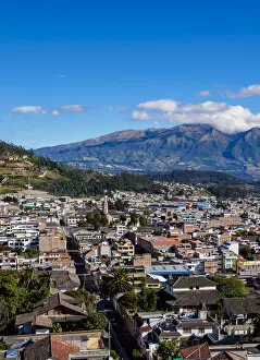 Images Dated 9th October 2018: City Center, elevated view, Otavalo, Imbabura Province, Ecuador