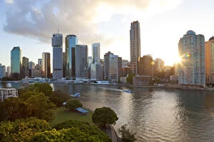 Images Dated 29th August 2012: City centre & central business district. Brisbane, Queensland, Australia