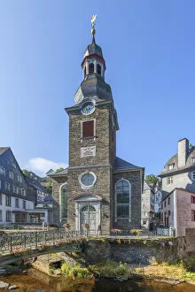 Images Dated 21st October 2020: City church of Monschau, Eifel, North Rhine Westphalia, Germany