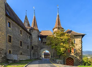 City Gate Prints: City gate of Colombier, Neuchatel, Switzerland