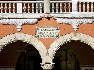 Palacio Municipal Prints: City Hall, detailed view, Plaza Grande, Merida, Yucatan State, Mexico