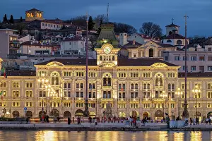 Reiseorte Prints: City Hall, Piazza Unita d'Italia, Trieste, Friuli-Venezia Giulia, Italy