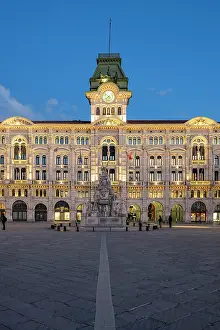 Reiseorte Prints: City Hall, Piazza Unita d'Italia, Trieste, Friuli-Venezia Giulia, Italy
