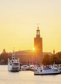 City Hall at sunset, Stockholm, Stockholm County, Sweden