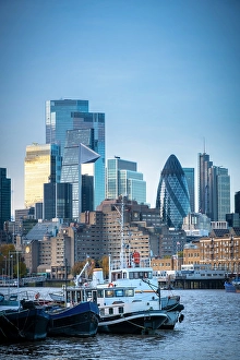 Offices Prints: City of London & River Thames, London, England, UK