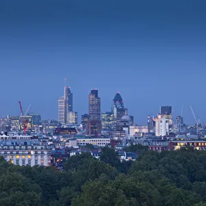 Images Dated 13th May 2011: City of London skyline above Hyde Park, London, England, UK