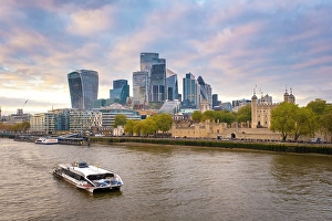 Offices Prints: City of London & Tower of London, London, England, UK
