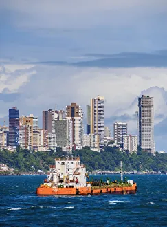 City seen from the Bay of All Saints, Salvador, State of Bahia, Brazil