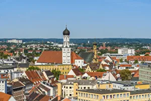 Images Dated 4th September 2017: City skyline, Augsburg, Bavaria, Germany