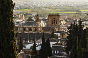 Images Dated 5th April 2016: City skyline with Cathedral, Granada, Andalusia, Spain