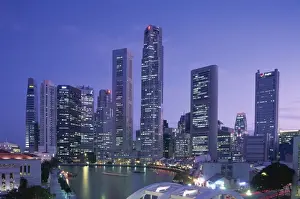 Night View Prints: City Skyline / Financial District / Clarke Quay & Singapore River