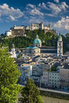 Images Dated 28th February 2014: City skyline from Kapuzinerberg, Salzburg, Austria