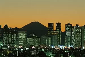 Shinjuku Gallery: City Skyline & Mount Fuji / Night View, Tokyo, Honshu, Japan