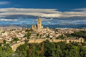 Images Dated 22nd August 2014: City skyline, Segovia, Castile and Leon, Spain
