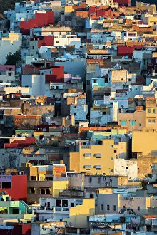 Moulay Prints: City at sunset, Moulay Idriss, Morocco