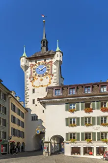 Hans Georg Eiben Prints: City tower, Baden, Aargau, Switzerland
