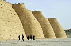 Images Dated 5th November 2017: City walls. Ark fortress, Bukhara, a UNESCO World Heritage Site. Uzbekistan