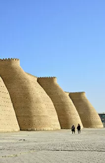 Bukhara Gallery: City walls. Ark fortress, Bukhara, a UNESCO World Heritage Site. Uzbekistan